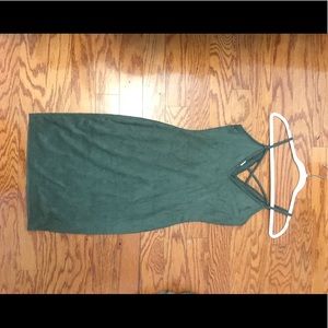 Camo green spaghetti strap dress